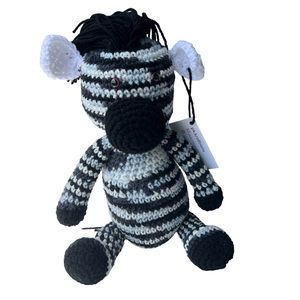 Handmade crochet stuffed Zebra